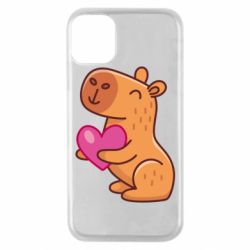 Чехол для iPhone 11 Pro Капибара сердечко - PrintSalon