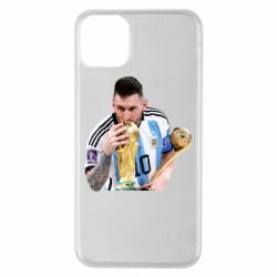 Чехол для iPhone 11 Pro Max Месси целует кубок - PrintSalon
