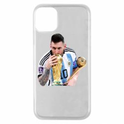 Чехол для iPhone 11 Pro Месси целует кубок - PrintSalon