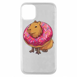 Чехол для iPhone 11 Pro Пончик с капибарой - PrintSalon