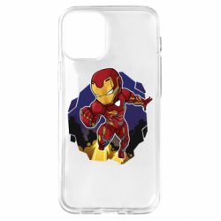 Чехол для iPhone 12 mini Flying Iron man - PrintSalon