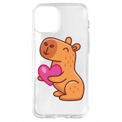 Чехол для iPhone 12 mini Капибара сердечко - PrintSalon