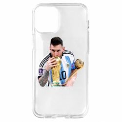Чехол для iPhone 12 mini Месси целует кубок - PrintSalon