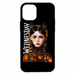 Чехол для iPhone 12 mini Венздей кошка - PrintSalon