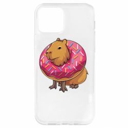 Чехол для iPhone 12 Пончик с капибарой - PrintSalon