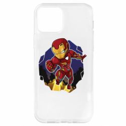 Чехол для iPhone 12 Pro Flying Iron man - PrintSalon