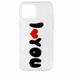 Чехол для iPhone 12 Pro Max День Валентина I love you - PrintSalon