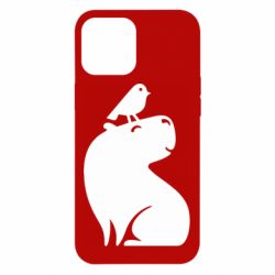 Чохол для iPhone 12 Pro Max Копібара та Пташка - PrintSalon