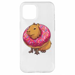 Чехол для iPhone 12 Pro Max Пончик с капибарой - PrintSalon