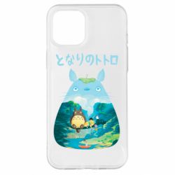 Чехол для iPhone 12 Pro Max Тоторо на рыбалке - PrintSalon