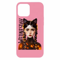 Чехол для iPhone 12 Pro Max Венздей кошка - PrintSalon