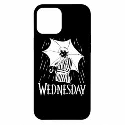 Чохол для iPhone 12 Pro Max Венздей Вдамс и зонт - PrintSalon