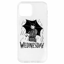 Чохол для iPhone 12 Pro Венздей Вдамс и зонт - PrintSalon