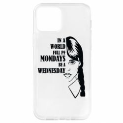 Чехол для iPhone 12 Wednesday girl - PrintSalon