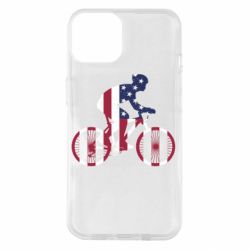 Чехол для iPhone 14 American cyclist - PrintSalon