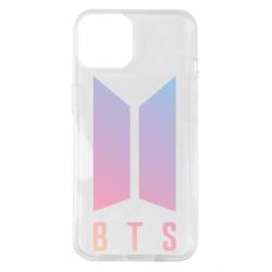 Чехол для iPhone 14 BTS gradient logo - PrintSalon