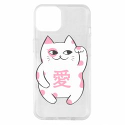 Чехол для iPhone 14 Cat and hieroglyphs - PrintSalon