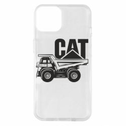 Чехол для iPhone 14 CAT logo and truck - PrintSalon