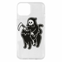 Чохол для iPhone 14 Death and cat - PrintSalon