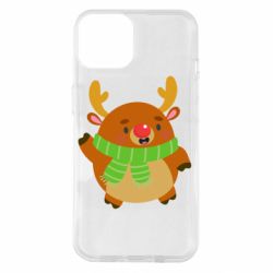 Чехол для iPhone 14 Deer in a scarf - PrintSalon