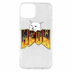 Чехол для iPhone 14 Doom меов cat - PrintSalon