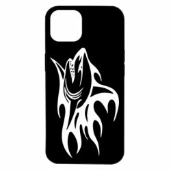 Чехол для iPhone 14 Flaming shark - PrintSalon