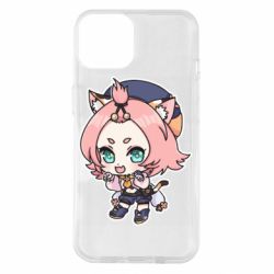 Чехол для iPhone 14 Genshin Impact chibi Diona - PrintSalon