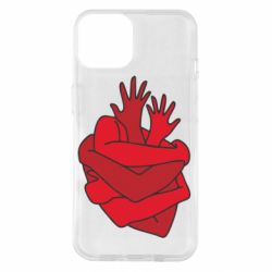 Чехол для iPhone 14 Heart out of hands - PrintSalon