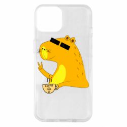 Чехол для iPhone 14 Капибара Программист - PrintSalon