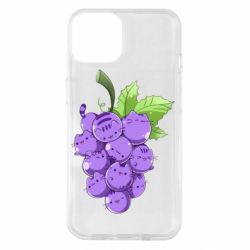 Чехол для iPhone 14 Кот-виноград - PrintSalon