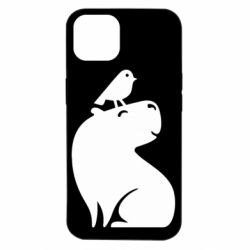 Чохол для iPhone 14 Копібара та Пташка - PrintSalon