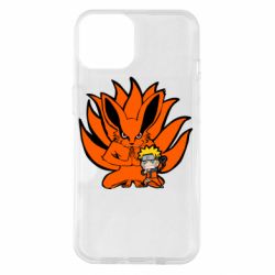 Чехол для iPhone 14 Kurama And Naruto - PrintSalon