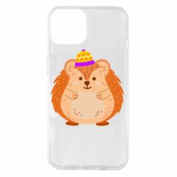 Чехол для iPhone 14 Little hedgehog in a hat - PrintSalon