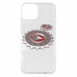 Чехол для iPhone 14 Mercedes logo механизм