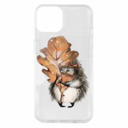 Чехол для iPhone 14 Осенний ежик