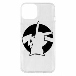 Чехол для iPhone 14 Pikachu silhouette - PrintSalon