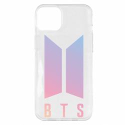 Чехол для iPhone 14 Plus BTS gradient logo - PrintSalon