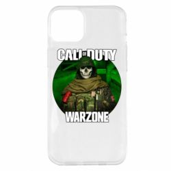 Чехол для iPhone 14 Plus Call of duty Warzone ghost green background - PrintSalon