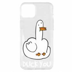 Чехол для iPhone 14 Plus Duck you - PrintSalon