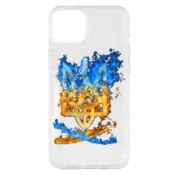 Чехол для iPhone 14 Plus Горящий гербу Украины - PrintSalon