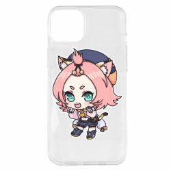 Чехол для iPhone 14 Plus Genshin Impact chibi Diona - PrintSalon