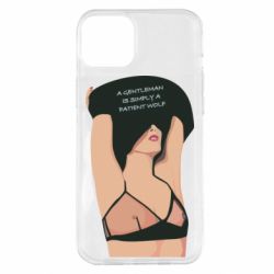 Чехол для iPhone 14 Plus Gentleman Is Simply A Patient Wolf - PrintSalon