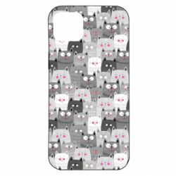 Чохол для iPhone 14 Plus Gray cats pattern - PrintSalon