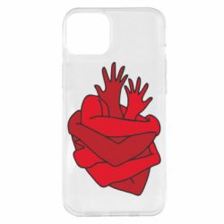 Чехол для iPhone 14 Plus Heart out of hands - PrintSalon