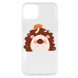 Чехол для iPhone 14 Plus Hedgehog with mushrooms - PrintSalon