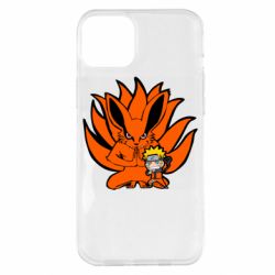 Чехол для iPhone 14 Plus Kurama And Naruto - PrintSalon