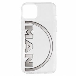Чехол для iPhone 14 Plus Man metallic logo - PrintSalon