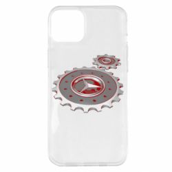 Чехол для iPhone 14 Plus Mercedes logo механизм - PrintSalon