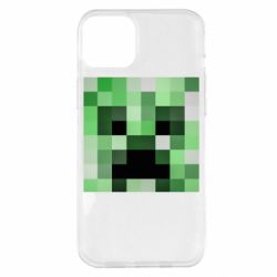 Чехол для iPhone 14 Plus Minecraft minimalist Creeper - PrintSalon