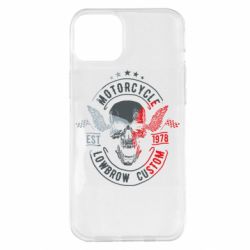Чехол для iPhone 14 Plus Moto skull - PrintSalon